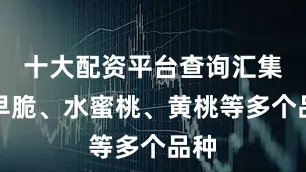 十大配资平台查询汇集了早脆、水蜜桃、黄桃等多个品种